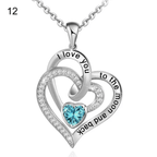 FREE Today: "I Love You to the Moon and Back" – Eternal Hearts Birthstone Necklace