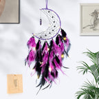 FREE Today: "Peace Energy" Amethyst & Obsidian Moon Feather Dream Catcher