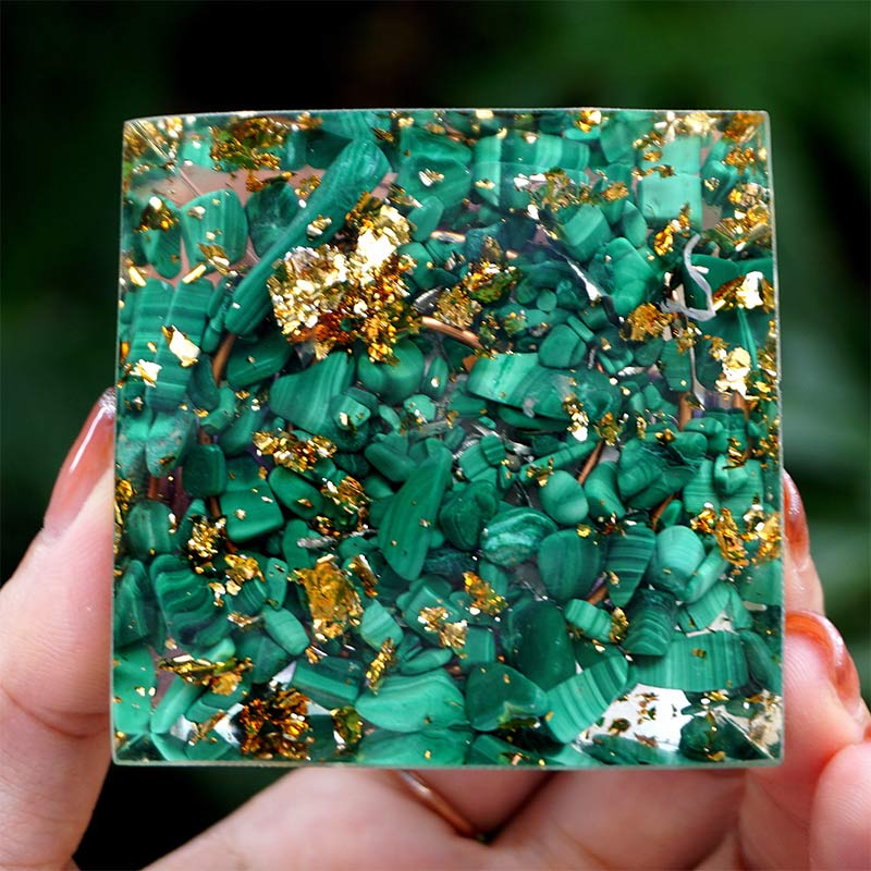 FREE Today: Mystic Union Amethyst & Malachite Orgone Pyramid