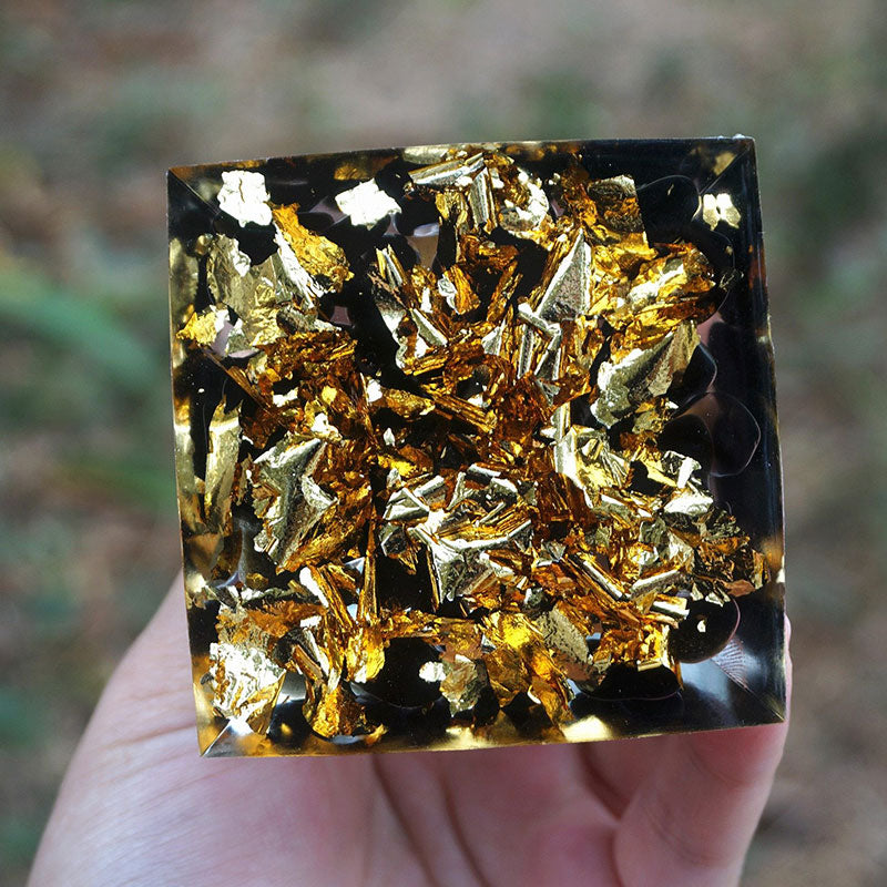 FREE Today: Guardian's Flame-Tiger Eye & Obsidian Protection Orgone Pyramid