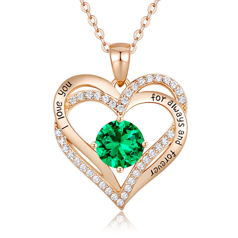 FREE Today: "I Love You Always and Forever" – Forever Love Birthstone Heart Necklace
