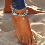 Beach Sea Star & Turtle Anklet