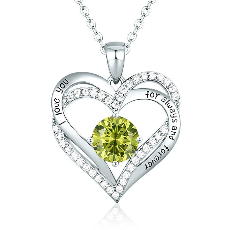 FREE Today: "I Love You Always and Forever" – Forever Love Birthstone Heart Necklace