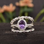 FREE Today: Alexandrite & Emerald 3 - piece Ring