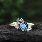 FREE Today: "Glorious Luck" - Unique Hexagon Cut Alexandrite Ring