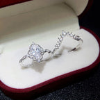 FREE Today: "Cleansing Evil" - Waterdrop Lace Crown Moissanite Two-piece Ring Set