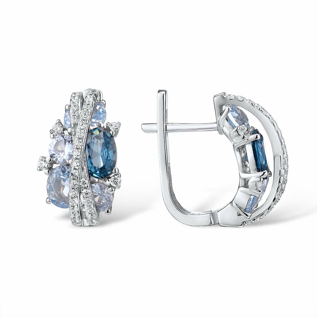 FREE Today: 925 Sterling Silver Twist Dangle Aquamarine Ring/ Necklace/ Earrings