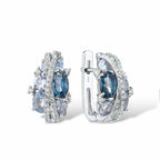 FREE Today: 925 Sterling Silver Twist Dangle Aquamarine Ring/ Necklace/ Earrings