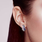 FREE Today: 925 Sterling Silver Twist Dangle Aquamarine Ring/ Necklace/ Earrings