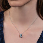 FREE Today: 925 Sterling Silver Twist Dangle Aquamarine Ring/ Necklace/ Earrings