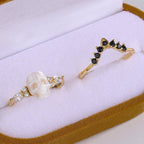 FREE Today: Gothic Resin skull and Moissanite Crown Ring Set