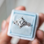 FREE Today: 3 Pcs Rose Gold Moissanite Floral Wedding Ring Set