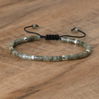 Olivenorma 2.4mm Natural Stone Roller Beads Braided Bracelet