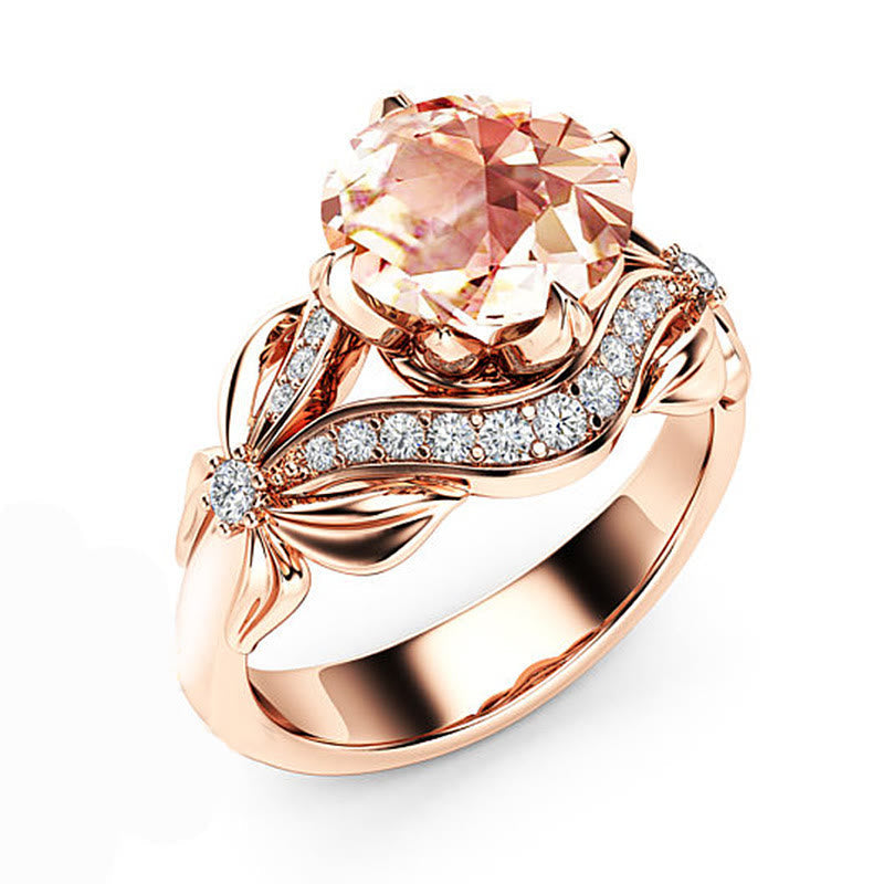 FREE Today: Rose Gold Morganite Butterfly Ring