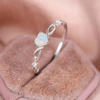 FREE Today: "Eternity Unlimited" Opal Heart Engagement Wedding Ring