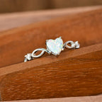 FREE Today: "Eternity Unlimited" Opal Heart Engagement Wedding Ring