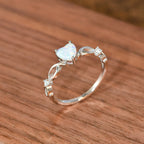 FREE Today: "Eternity Unlimited" Opal Heart Engagement Wedding Ring