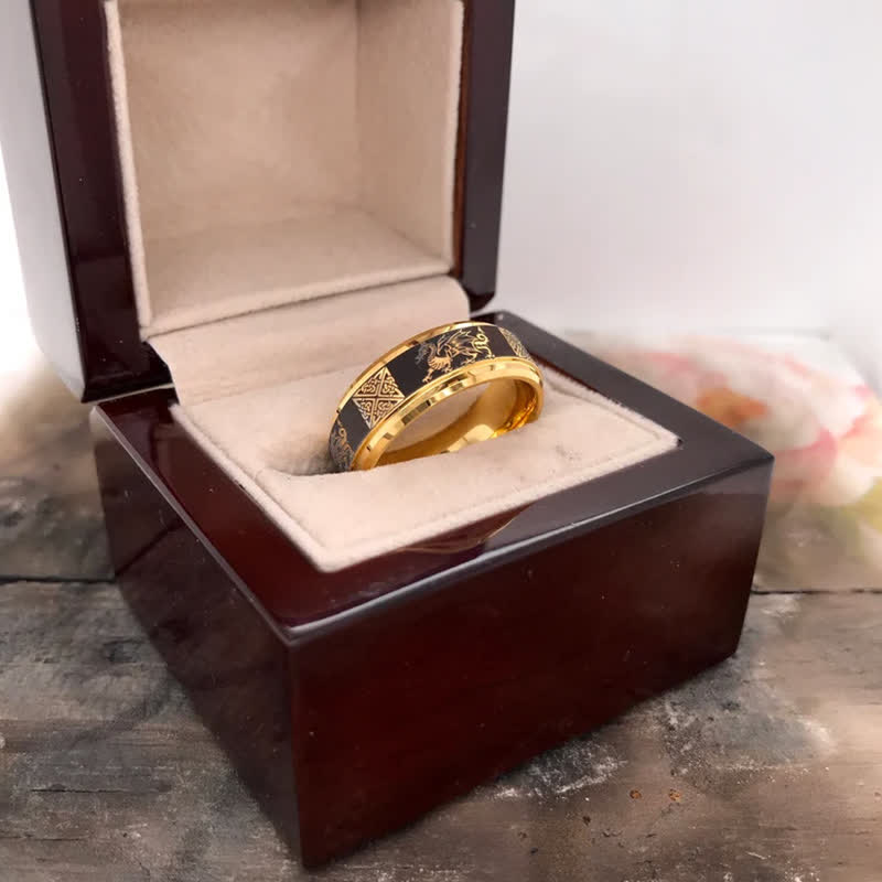 FREE Today: Mens Celtic Dragon Tungsten Ring