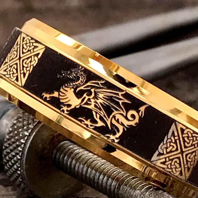 FREE Today: Mens Celtic Dragon Tungsten Ring