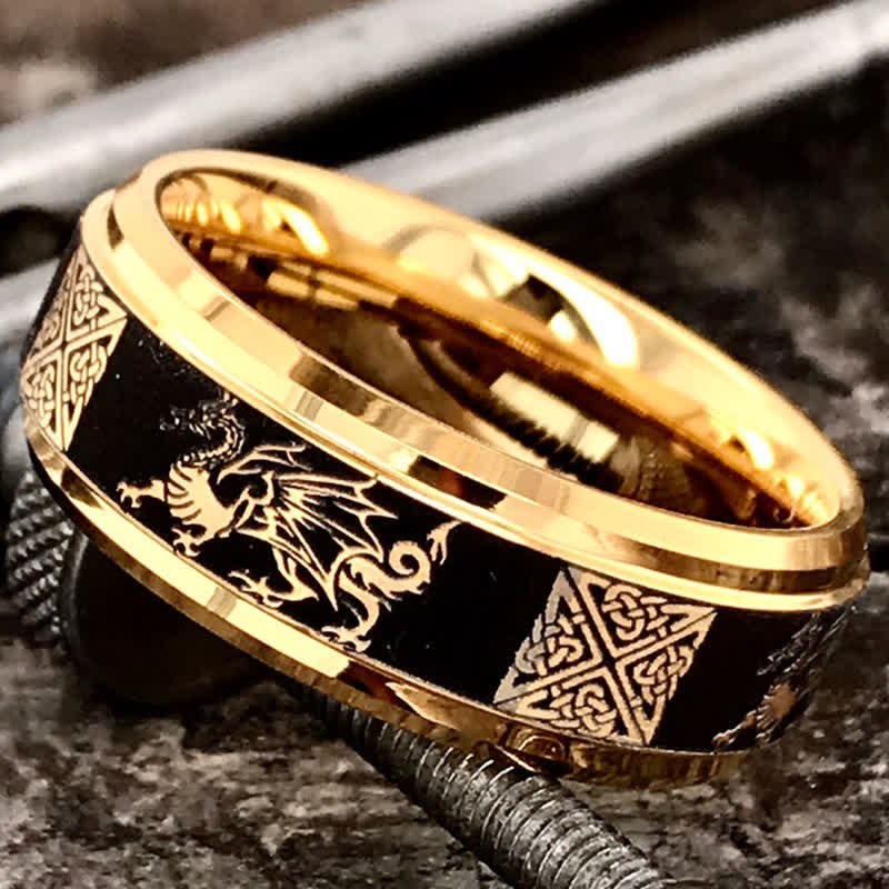 FREE Today: Mens Celtic Dragon Tungsten Ring