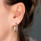 Bloom - Unique Silvery Hoop Earrings