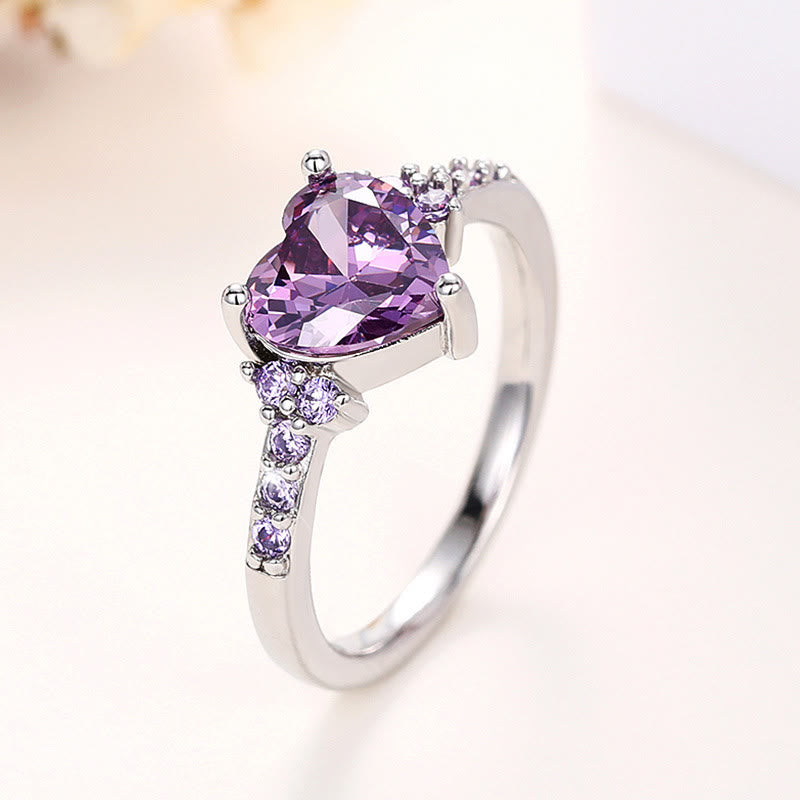 FREE Today: "Eternal Love" Amethyst Heart Ring