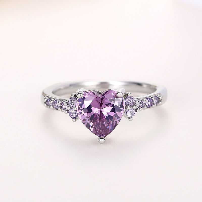 FREE Today: "Eternal Love" Amethyst Heart Ring