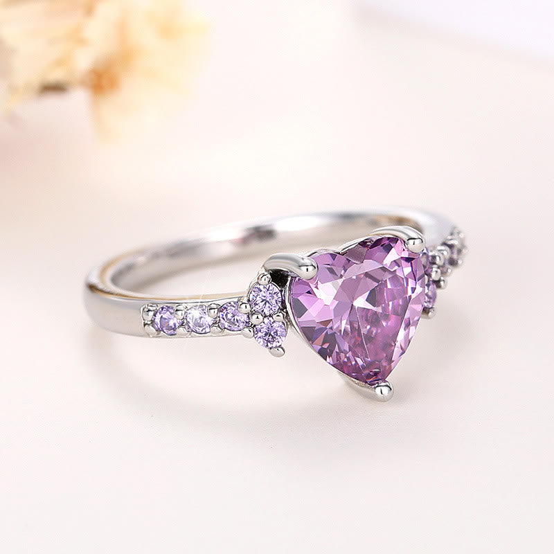 FREE Today: "Eternal Love" Amethyst Heart Ring