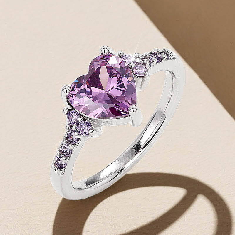FREE Today: "Eternal Love" Amethyst Heart Ring