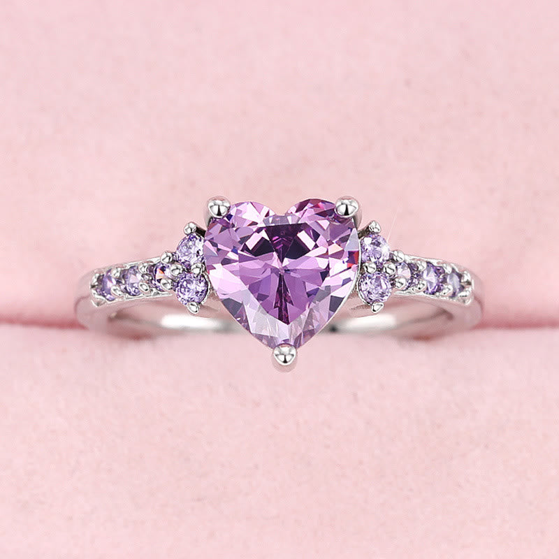 FREE Today: "Eternal Love" Amethyst Heart Ring
