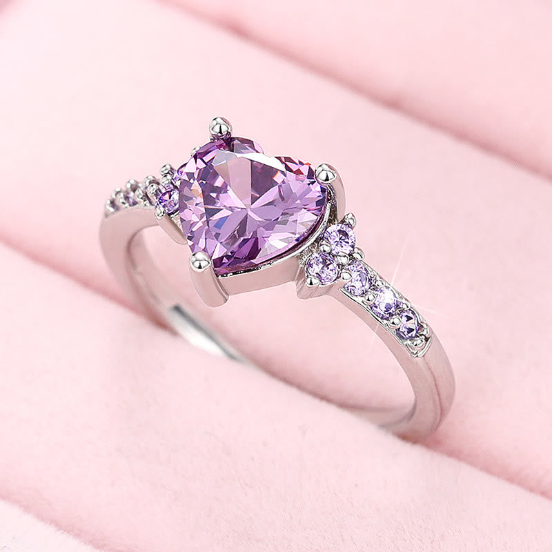 FREE Today: "Eternal Love" Amethyst Heart Ring