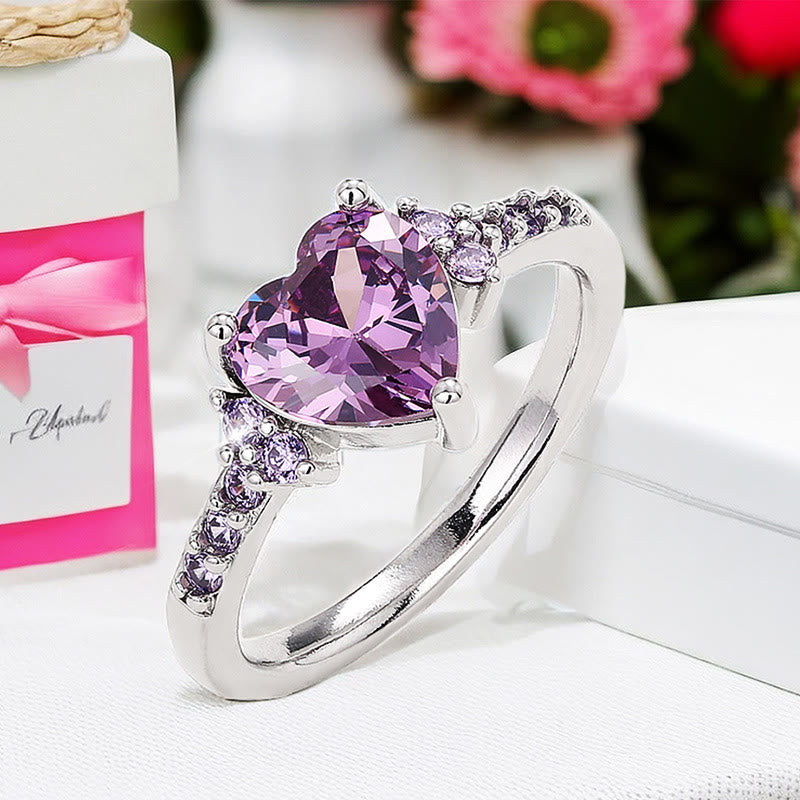 FREE Today: "Eternal Love" Amethyst Heart Ring