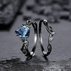 FREE Today:  Lucky Stone Aquamarine Leaf Engagement Ring Set
