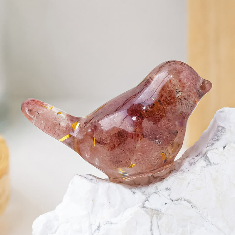 FREE Today: Natural Gemstone Bird Sculpture Decoration
