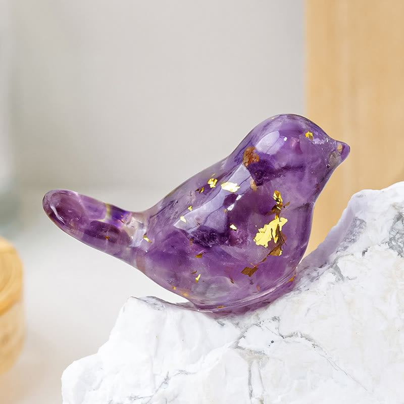 FREE Today: Natural Gemstone Bird Sculpture Decoration