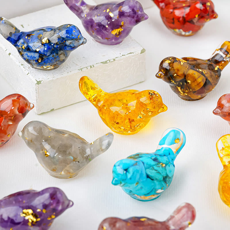 FREE Today: Natural Gemstone Bird Sculpture Decoration