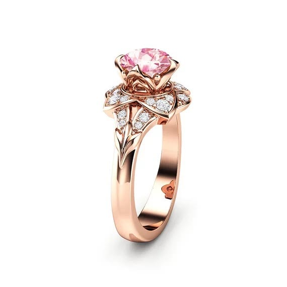 FREE Today: Rose Gold Morganite Butterfly Ring