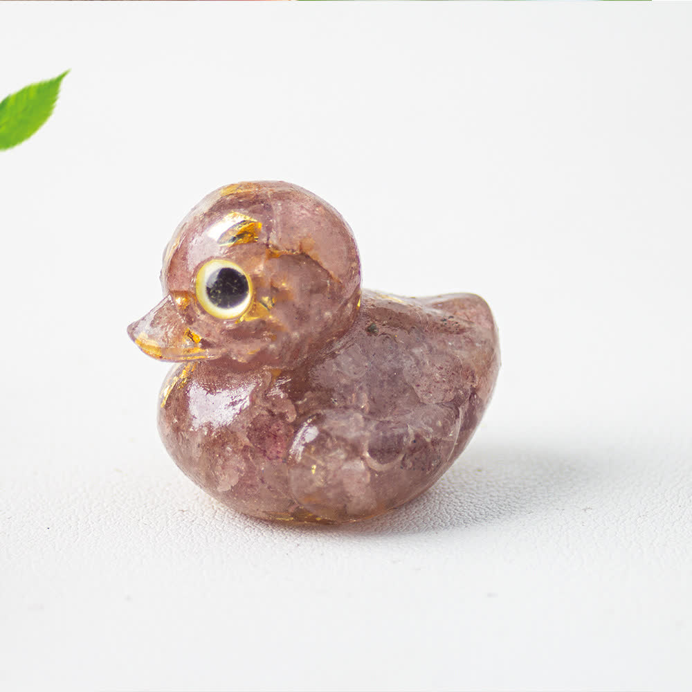 FREE Today: Natural Crystal Duck Gemstone Decoration