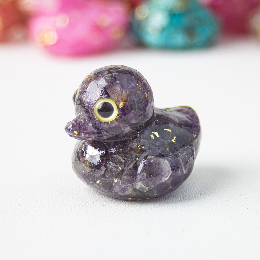 FREE Today: Natural Crystal Duck Gemstone Decoration