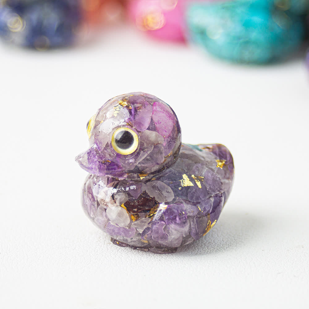 FREE Today: Natural Crystal Duck Gemstone Decoration