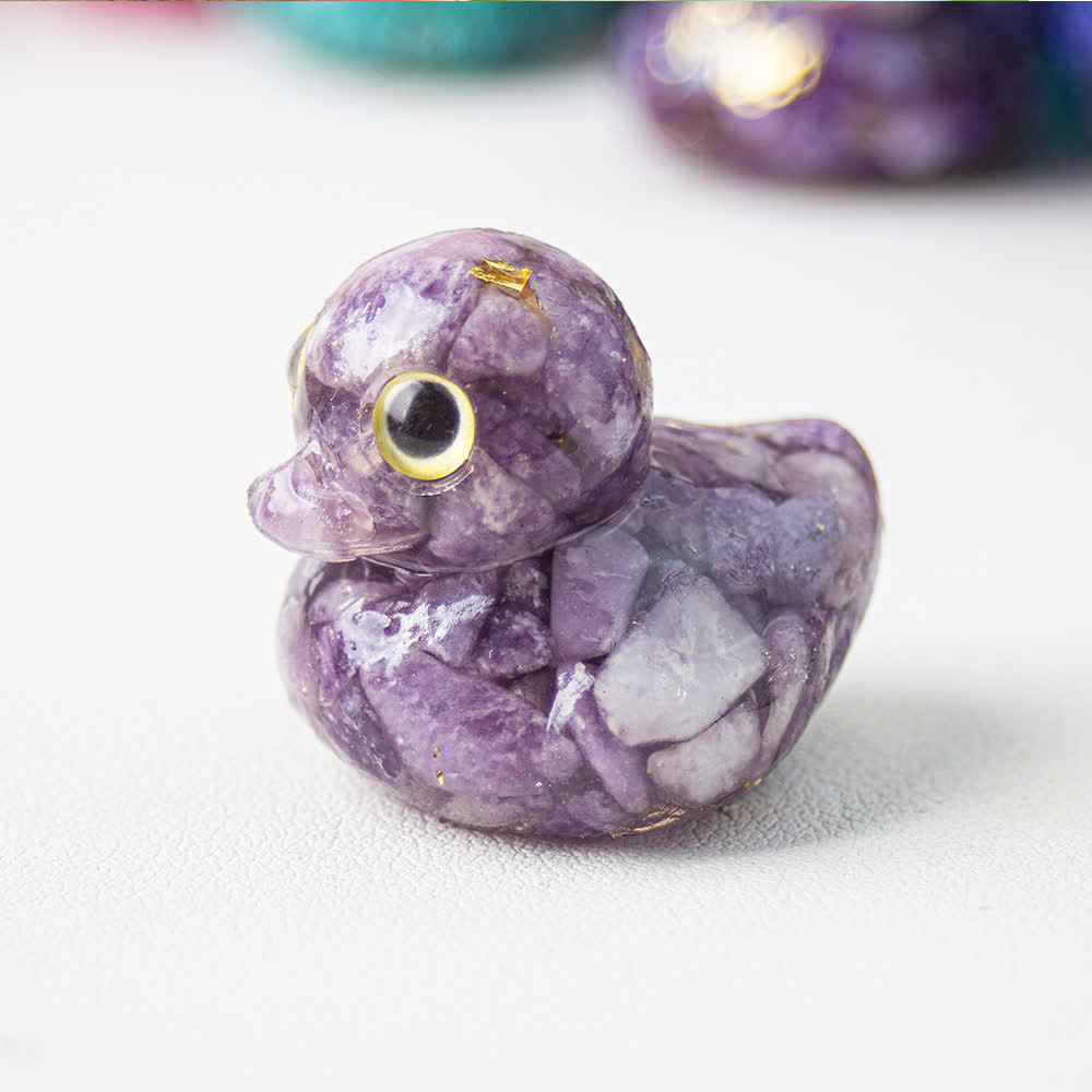 FREE Today: Natural Crystal Duck Gemstone Decoration