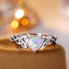 FREE Today: "Eternity Unlimited" Opal Heart Engagement Wedding Ring