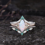 FREE Today: Eternal Glow Opal Promise Ring Set