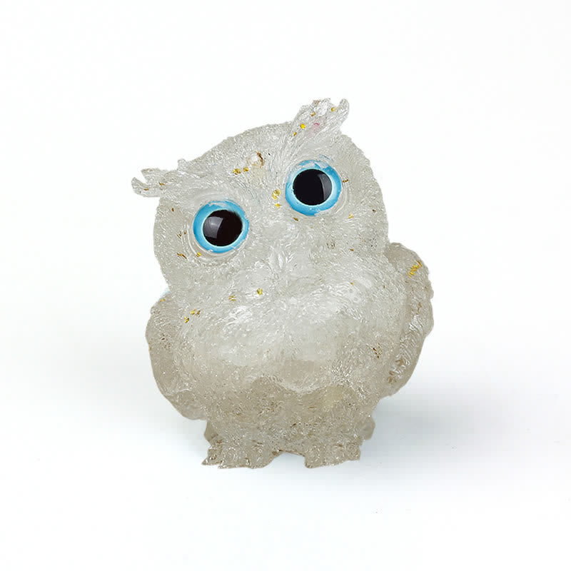 FREE Today: Wise Guardian Crystal Owl Figurine Gemstone Decoration