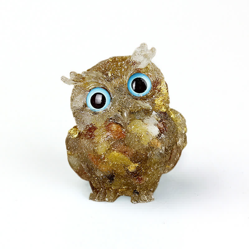 FREE Today: Wise Guardian Crystal Owl Figurine Gemstone Decoration