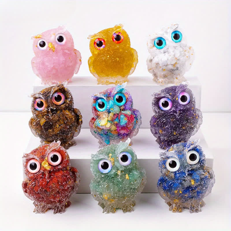 FREE Today: Natural Crystal Owl Healing Gemstone Decoration