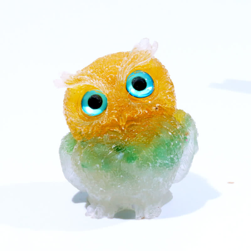 FREE Today: Wise Guardian Crystal Owl Figurine Gemstone Decoration