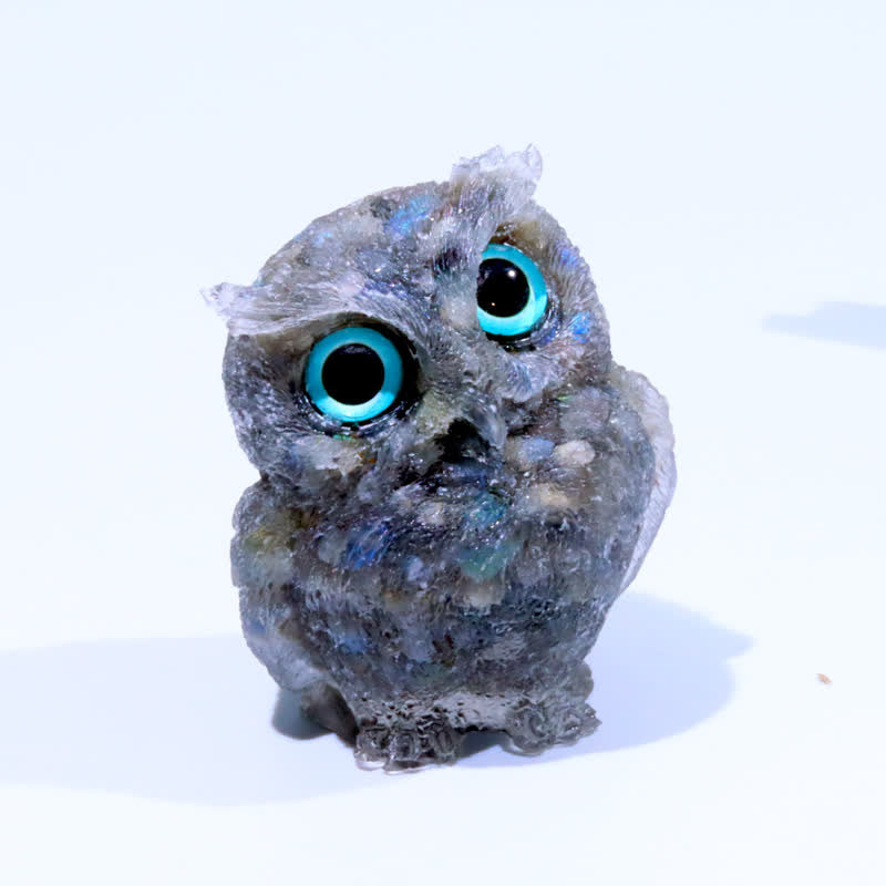 FREE Today: Wise Guardian Crystal Owl Figurine Gemstone Decoration