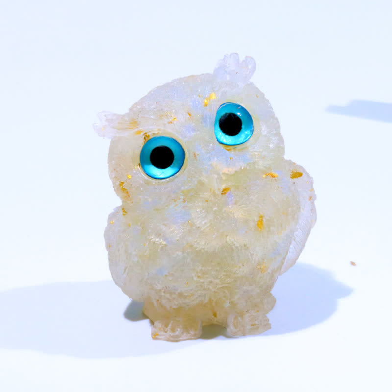 FREE Today: Wise Guardian Crystal Owl Figurine Gemstone Decoration