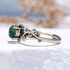FREE Today: "Waterweed Dream" - S925 Silver Moss Agate Ring